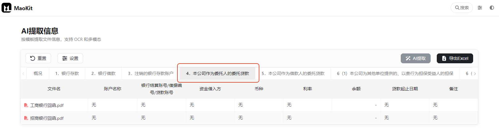 4.本公司作为委托人的委托贷款