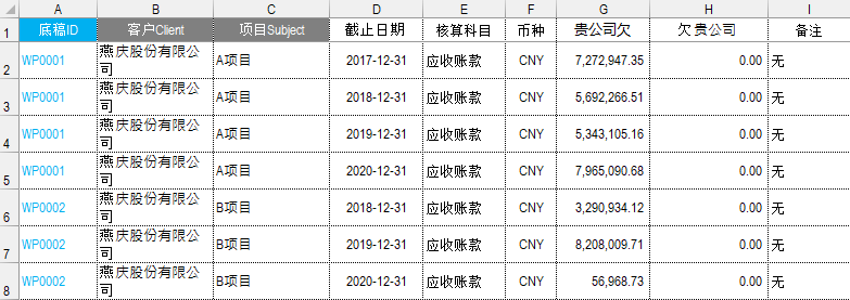 底稿信息